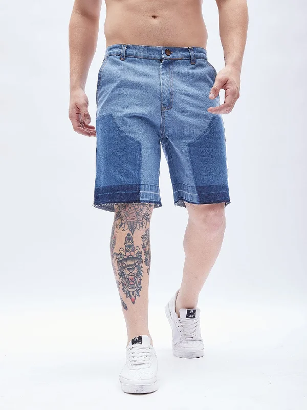 Men's denim shorts with a drawstring waist for adjustable comfort Ice Blue Carpenter Denim Shorts Men's denim shorts with a drawstring waist for adjustable comfort Ice Blue Carpenter Denim Shorts