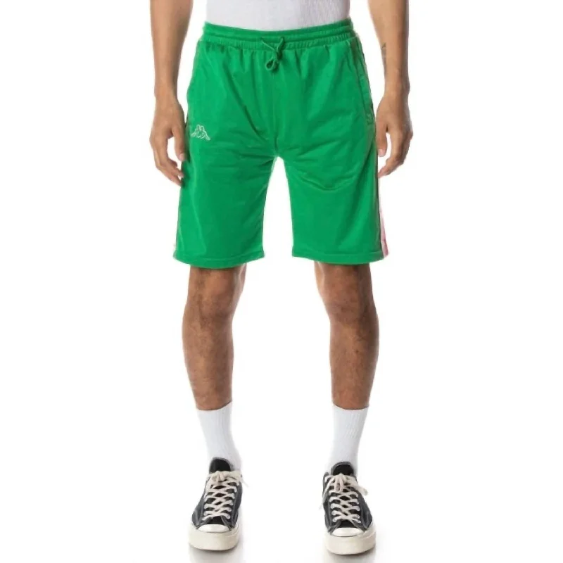 Men's moisture - wicking performance shorts for sweaty outdoor activities Logo Tape Dasved Shorts In Green/grey/red Men's moisture - wicking performance shorts for sweaty outdoor activities Logo Tape Dasved Shorts In Green/grey/red