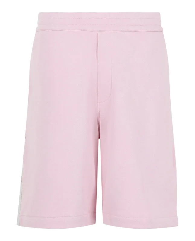 Men's floral print silk blend shorts for a unique night - out look    Logo Tape Shorts