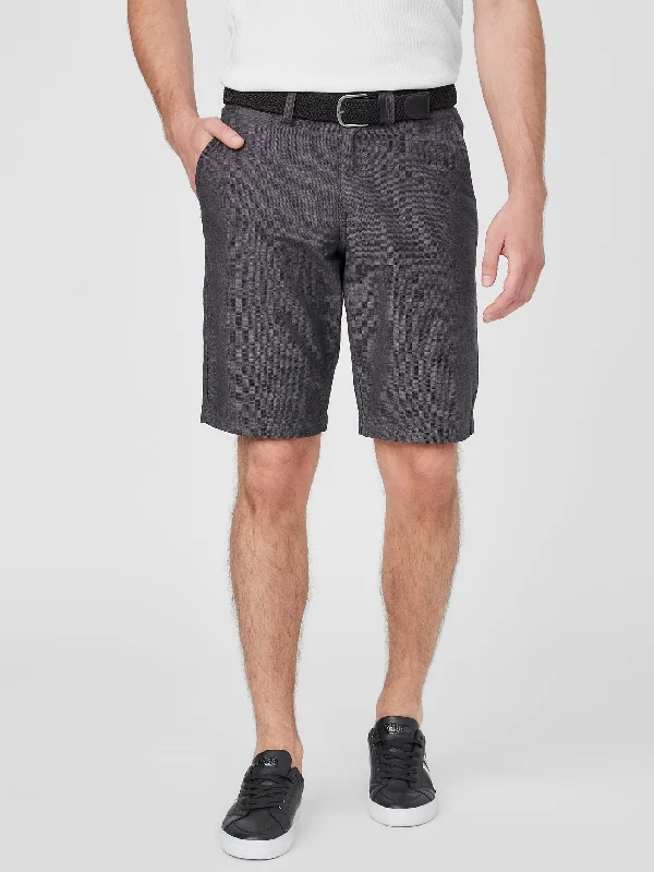 Men's ripped denim shorts for a trendy streetwear aesthetic    Mario Textured Shorts