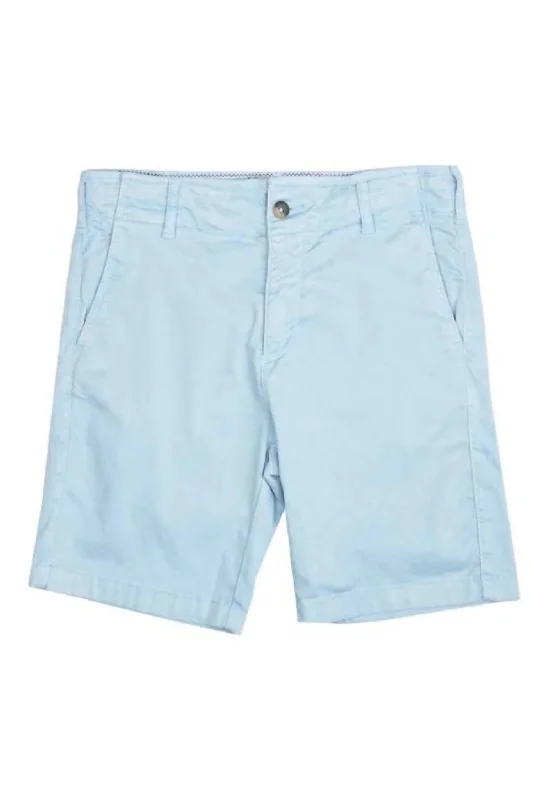 Men's pastel - colored cotton shorts for a spring - friendly outfit Men's Como Chino Shorts In Pale Blue Men's pastel - colored cotton shorts for a spring - friendly outfit Men's Como Chino Shorts In Pale Blue