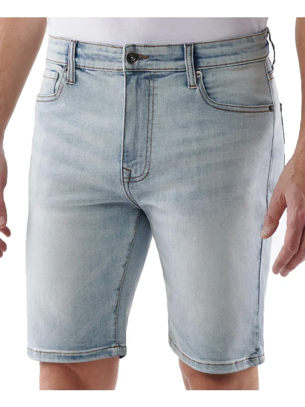 Light - wash men's denim shorts for a fresh, summery appearance Mens Slim Fit Jean Denim Shorts Light - wash men's denim shorts for a fresh, summery appearance Mens Slim Fit Jean Denim Shorts
