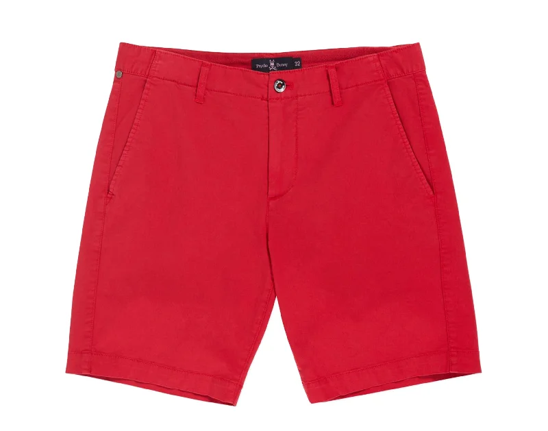 Men's pleated front twill shorts for a classic and sophisticated appearance Psycho Bunny Diego Brilliant Red Men's Shorts B6R790N1CE-BRI Men's pleated front twill shorts for a classic and sophisticated appearance Psycho Bunny Diego Brilliant Red Men's Shorts B6R790N1CE-BRI