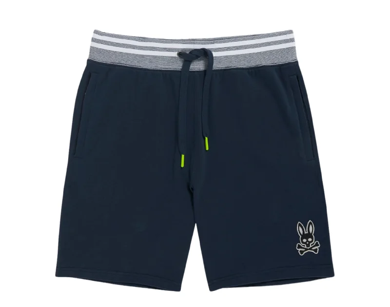 Men's distressed cotton shorts for a bohemian - inspired style Psycho Bunny Liam Navy Men's Shorts B6R114S1FT-NVY Men's distressed cotton shorts for a bohemian - inspired style Psycho Bunny Liam Navy Men's Shorts B6R114S1FT-NVY