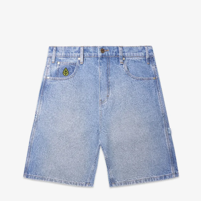 Men's denim shorts for beach vacations and water activities Weathergear Heavy Weight Denim Shorts Worn Indigo Men's denim shorts for beach vacations and water activities Weathergear Heavy Weight Denim Shorts Worn Indigo