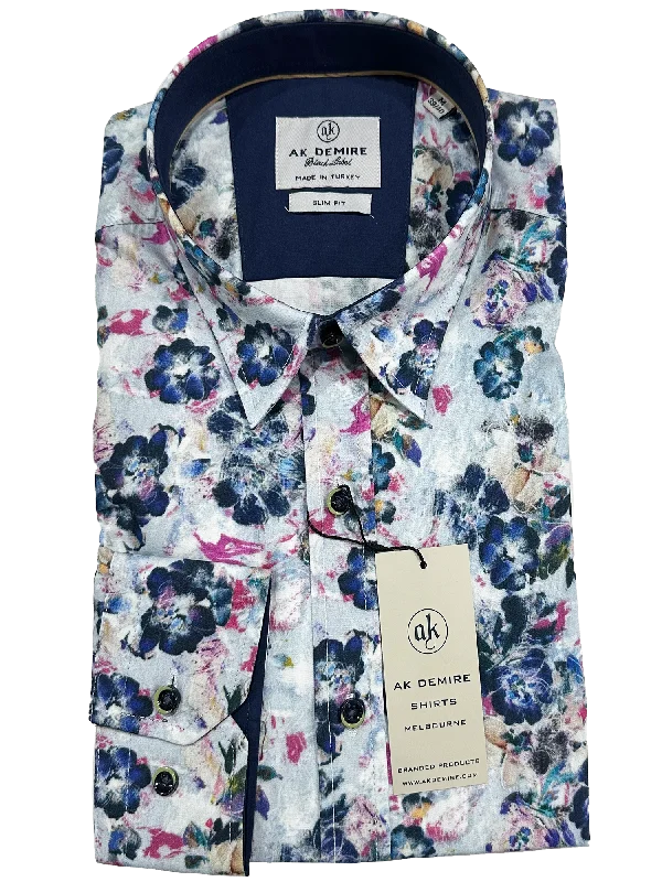 Men's Wrinkle - Resistant Polyester Blend Casual Shirts for Easy Travel and Maintenance AKTB-236 Men's Wrinkle - Resistant Polyester Blend Casual Shirts for Easy Travel and Maintenance AKTB-236