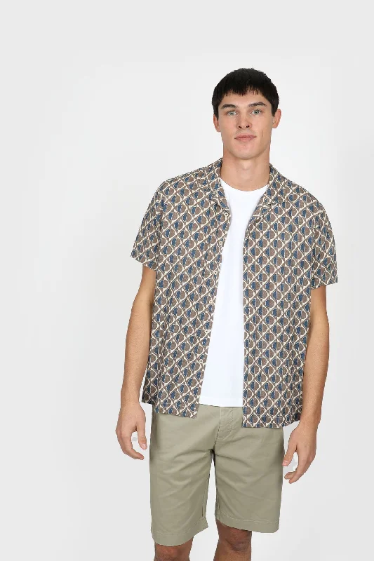 Men's Shearling - Lined Collar Casual Shirts in Brown for a Rustic and Warm Appeal Amalfi - Cuban Collar Short Sleeve Shirt JHS570 Men's Shearling - Lined Collar Casual Shirts in Brown for a Rustic and Warm Appeal Amalfi - Cuban Collar Short Sleeve Shirt JHS570