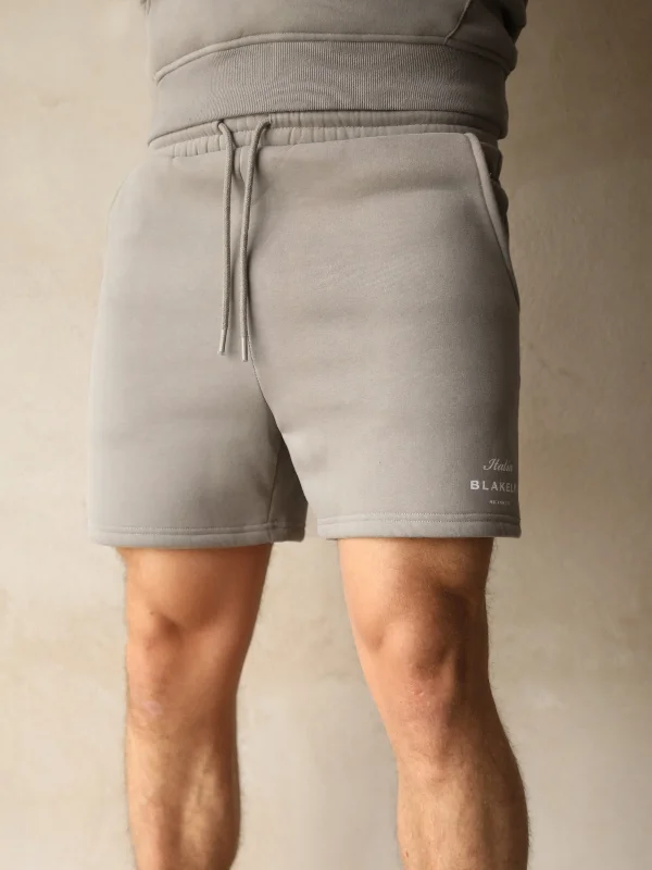 Men's button - fly denim work shorts for durability on the job Italia Relaxed Jogger Shorts - Stone Grey Men's button - fly denim work shorts for durability on the job Italia Relaxed Jogger Shorts - Stone Grey