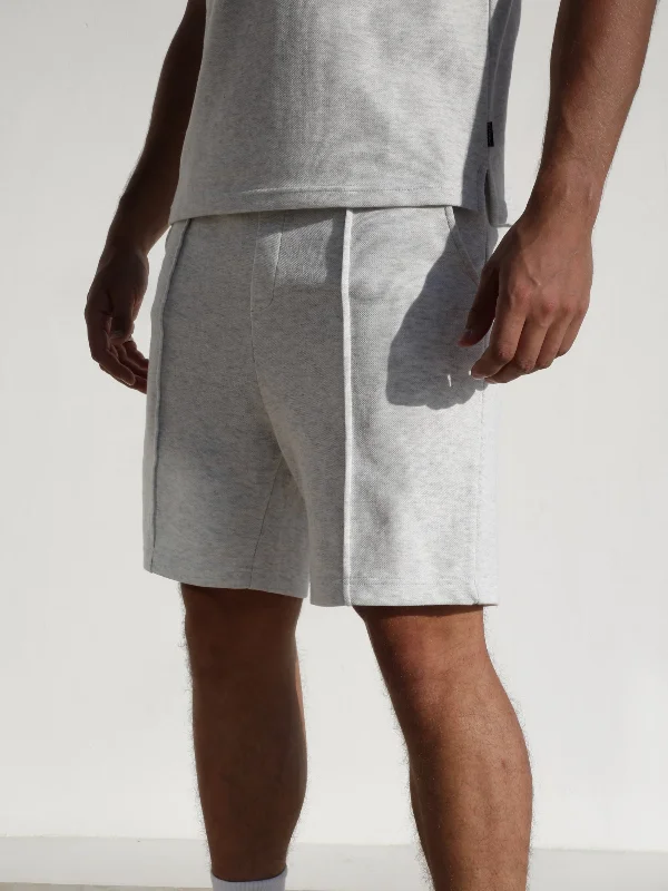 Men's breathable cotton athletic shorts for intense workouts Verona Shorts - Marl White Men's breathable cotton athletic shorts for intense workouts Verona Shorts - Marl White