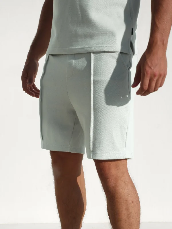 Men's flat - front chino shorts for semi - formal summer events Verona Shorts - Sage Green Men's flat - front chino shorts for semi - formal summer events Verona Shorts - Sage Green
