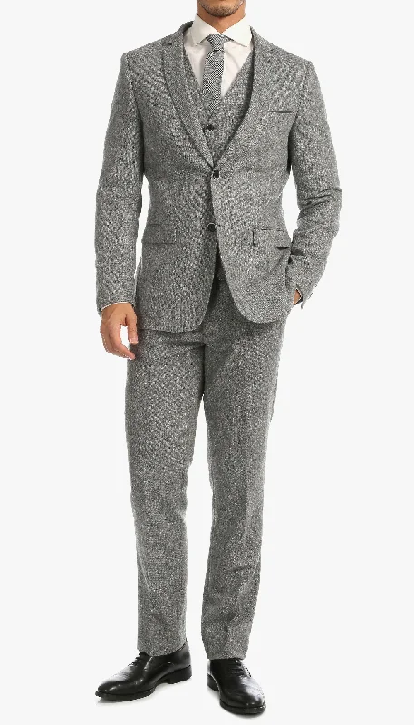 Men's Shearling - Lined Collar Casual Shirts in Brown for a Rustic and Warm Appeal Tweed Men's Slim Fit 3 Piece Suit in Grey Men's Shearling - Lined Collar Casual Shirts in Brown for a Rustic and Warm Appeal Tweed Men's Slim Fit 3 Piece Suit in Grey