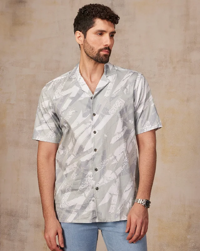 Men's Shearling - Lined Collar Casual Shirts in Brown for a Rustic and Warm Appeal Brushstroke Printed Shirt - Green Men's Shearling - Lined Collar Casual Shirts in Brown for a Rustic and Warm Appeal Brushstroke Printed Shirt - Green