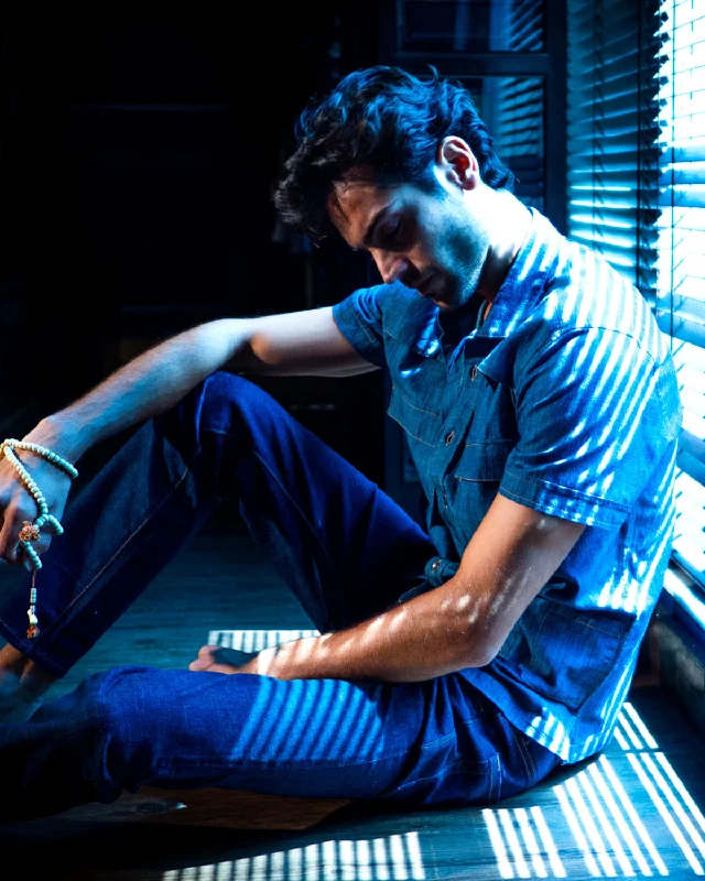 Men's Slim - Fit Printed Floral Casual Shirts in Pastel Colors for a Spring - Inspired Vibe The Double Flapper Half Sleeve Shirt - Mid Blue Men's Slim - Fit Printed Floral Casual Shirts in Pastel Colors for a Spring - Inspired Vibe The Double Flapper Half Sleeve Shirt - Mid Blue