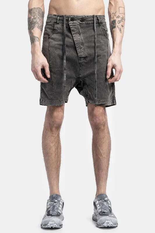 Men's floral print silk blend shorts for a unique night - out look Buckled shorts, Acid grey Men's floral print silk blend shorts for a unique night - out look Buckled shorts, Acid grey