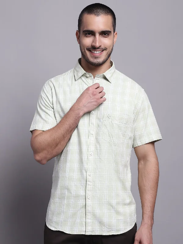 Men's Thermal - Lined Casual Shirts in Black for Added Warmth in Cold Weather Men's Light Green Casual Medium Checks Half Sleeve Shirt Men's Thermal - Lined Casual Shirts in Black for Added Warmth in Cold Weather Men's Light Green Casual Medium Checks Half Sleeve Shirt
