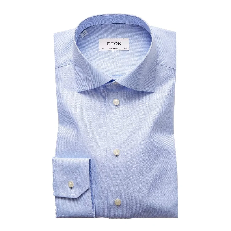 Men's Tailored Fit Linen Blend Dress Shirts in Beige for a Summer Wedding Attire Contemporary Fit Light Blue Textured Twill Men's Tailored Fit Linen Blend Dress Shirts in Beige for a Summer Wedding Attire Contemporary Fit Light Blue Textured Twill