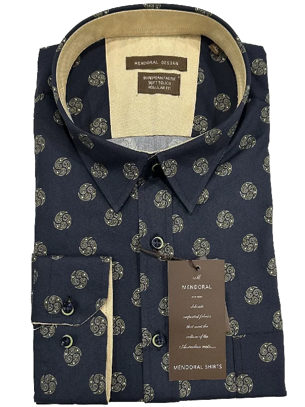Men's Stretch - Fabric Casual Shirts in Navy Blue for a Comfortable and Flexible Fit MDT-60 Men's Stretch - Fabric Casual Shirts in Navy Blue for a Comfortable and Flexible Fit MDT-60