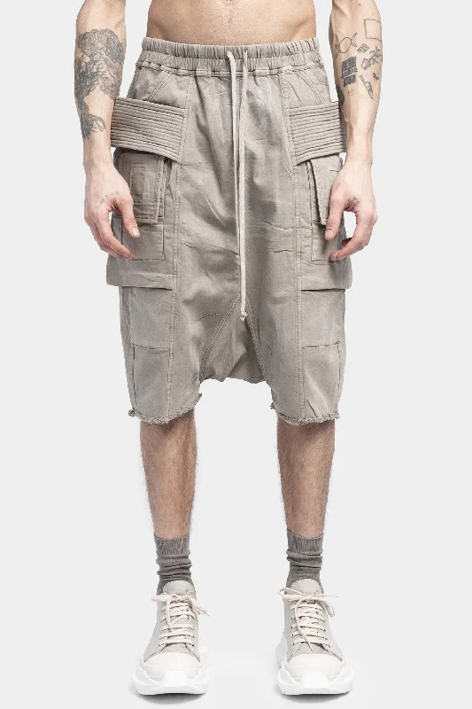 Men's breathable cotton athletic shorts for intense workouts Creatch cargo pods, Pearl Men's breathable cotton athletic shorts for intense workouts Creatch cargo pods, Pearl