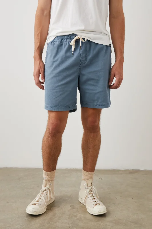 Men's button - fly denim work shorts for durability on the job CRUZ SHORT - COPEN BLUE Men's button - fly denim work shorts for durability on the job CRUZ SHORT - COPEN BLUE