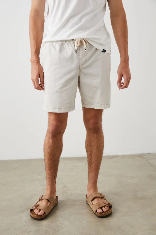 Men's button - fly denim work shorts for durability on the job    CRUZ SHORT - NATURAL
