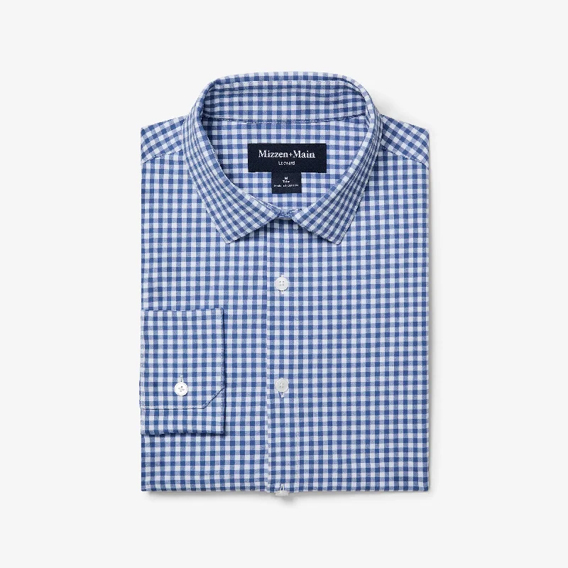 Men's Tailored Fit Linen Blend Dress Shirts in Beige for a Summer Wedding Attire Denim Blue Alamo Gingham Men's Tailored Fit Linen Blend Dress Shirts in Beige for a Summer Wedding Attire Denim Blue Alamo Gingham