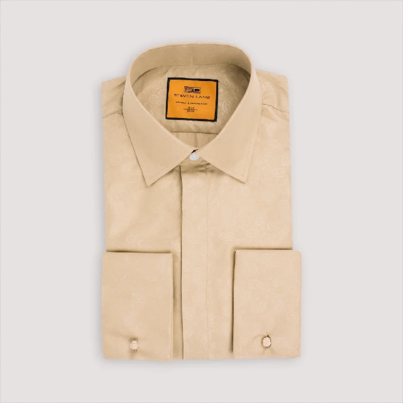 Men's Moisture - Wicking Dress Shirts in Charcoal for a Cool and Dry Feeling at Work The Perfect Paisley Dress Shirt | Classic Collar | French Cuff | Fly Front Placket | Gold Men's Moisture - Wicking Dress Shirts in Charcoal for a Cool and Dry Feeling at Work The Perfect Paisley Dress Shirt | Classic Collar | French Cuff | Fly Front Placket | Gold