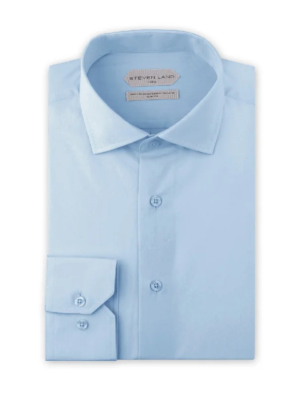 Men's Cotton Poplin Dress Shirts in Royal Blue with a Box Pleat at the Back for Added Comfort Dress Shirt Elite Collection | Easy Care | Slim Fit Button Cuff Non-Iron Shirt for Men | Blue Men's Cotton Poplin Dress Shirts in Royal Blue with a Box Pleat at the Back for Added Comfort Dress Shirt Elite Collection | Easy Care | Slim Fit Button Cuff Non-Iron Shirt for Men | Blue