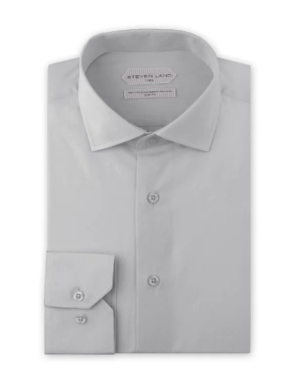 Men's Semi - Fitted Dress Shirts in Emerald Green with Mitered Cuffs for a Polished Appearance Dress Shirt Elite Collection | Easy Care | Slim Fit French Cuff Non-Iron Shirt for Men | Silver Men's Semi - Fitted Dress Shirts in Emerald Green with Mitered Cuffs for a Polished Appearance Dress Shirt Elite Collection | Easy Care | Slim Fit French Cuff Non-Iron Shirt for Men | Silver