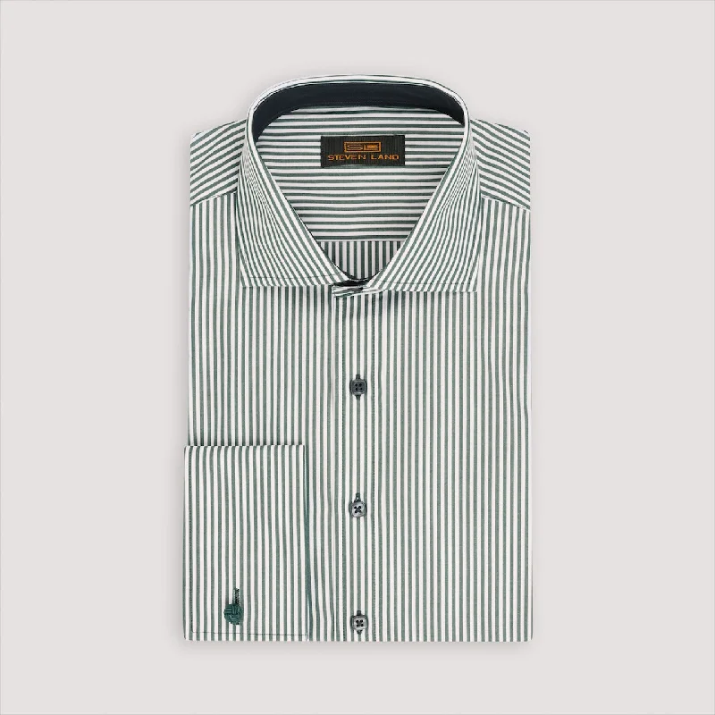 Men's Soft - Touch Modal Blend Dress Shirts in Mustard Yellow for a Bold Fashion Statement The Callum Dress Shirt | Spread Collar | French Cuff | 100% Cotton | Forest Green Men's Soft - Touch Modal Blend Dress Shirts in Mustard Yellow for a Bold Fashion Statement The Callum Dress Shirt | Spread Collar | French Cuff | 100% Cotton | Forest Green