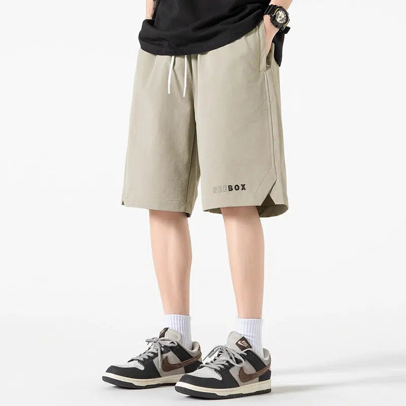 Men's denim shorts with a belt loop design for easy accessorizing Elastic Waist Loose Sports Shorts Men's denim shorts with a belt loop design for easy accessorizing Elastic Waist Loose Sports Shorts