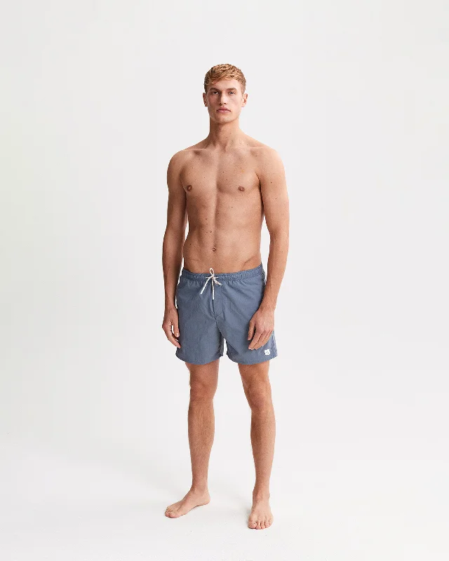Men's high - waisted swim shorts with UPF protection for beach vacations Swim Short With Rubber Patch Men's high - waisted swim shorts with UPF protection for beach vacations Swim Short With Rubber Patch