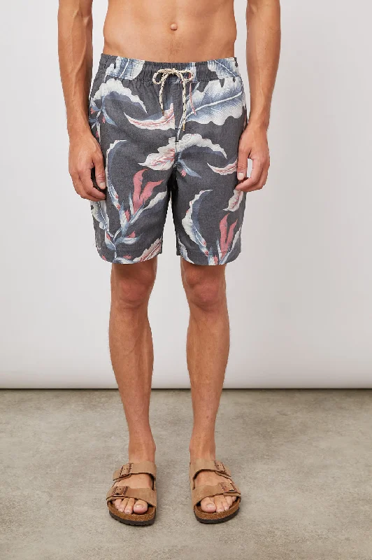 Men's wide - leg linen blend shorts for a relaxed beachside vibe KIAN SWIM SHORT - PARADISE NIGHTS Men's wide - leg linen blend shorts for a relaxed beachside vibe KIAN SWIM SHORT - PARADISE NIGHTS