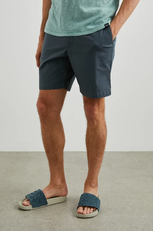 Men's wide - leg linen blend shorts for a relaxed beachside vibe LAGUNA SHORT - SLATE GREY Men's wide - leg linen blend shorts for a relaxed beachside vibe LAGUNA SHORT - SLATE GREY