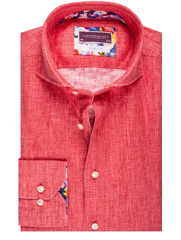 Men's Stretch - Fabric Casual Shirts in Navy Blue for a Comfortable and Flexible Fit London Line Button Down Shirt Red Men's Stretch - Fabric Casual Shirts in Navy Blue for a Comfortable and Flexible Fit London Line Button Down Shirt Red