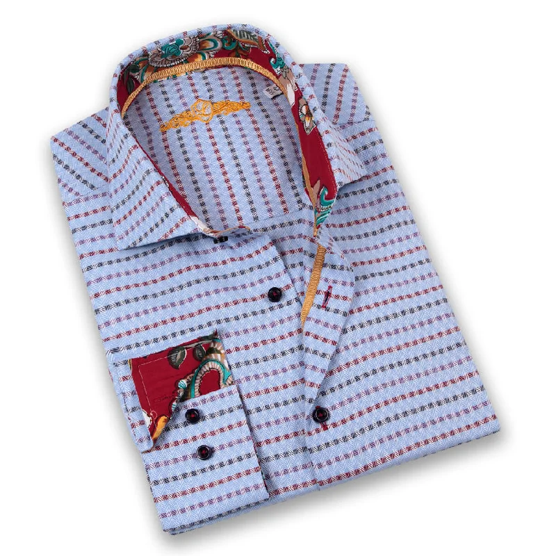 Men's Long - Tail Dress Shirts in Olive Green for Tucking into Trousers Neatly Leneveu Couture Dress Shirt - Avignon/Fuschia Men's Long - Tail Dress Shirts in Olive Green for Tucking into Trousers Neatly Leneveu Couture Dress Shirt - Avignon/Fuschia