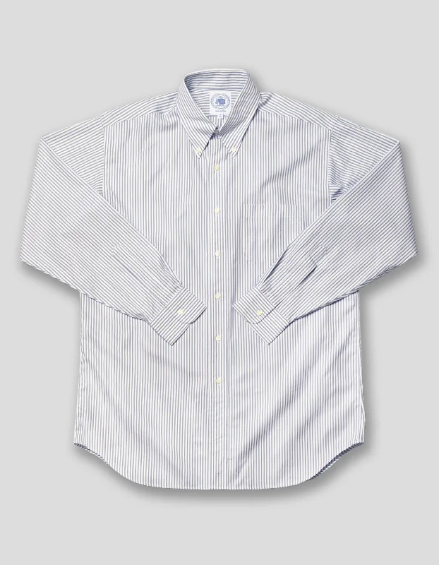 Men's Long - Tail Dress Shirts in Olive Green for Tucking into Trousers Neatly LIGHT BLUE PENCIL STRIPE DRESS SHIRT Men's Long - Tail Dress Shirts in Olive Green for Tucking into Trousers Neatly LIGHT BLUE PENCIL STRIPE DRESS SHIRT