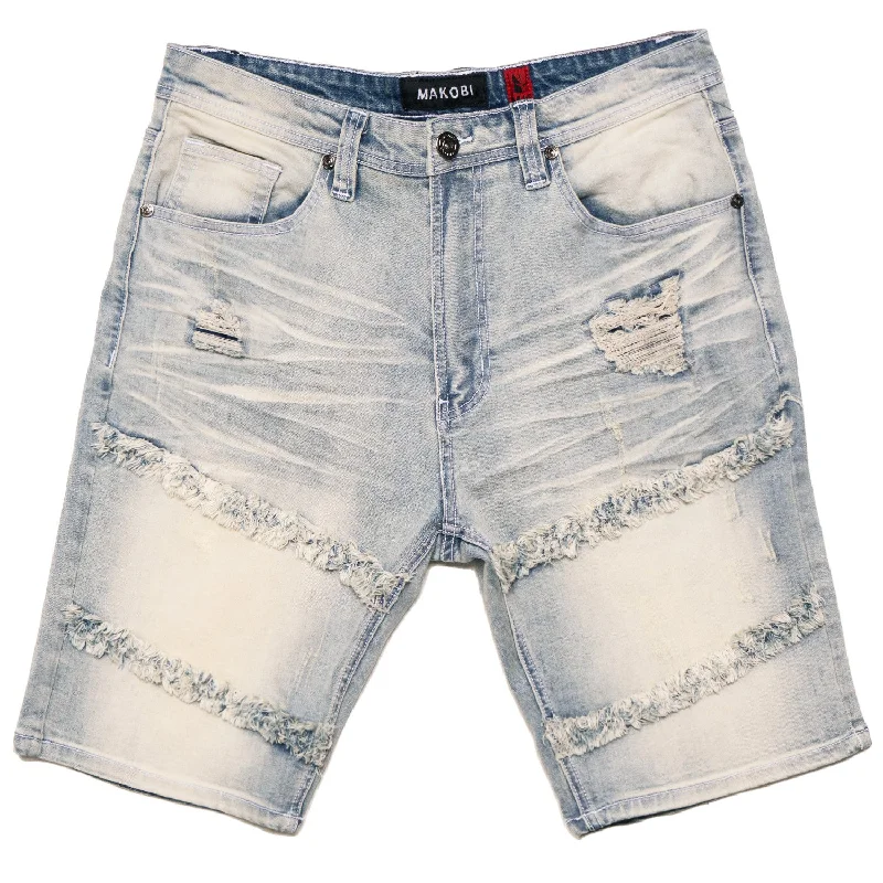 Men's denim shorts with a durable, heavy - duty denim for long - lasting wear M967 Noah Denim Shorts - Light Wash Men's denim shorts with a durable, heavy - duty denim for long - lasting wear M967 Noah Denim Shorts - Light Wash