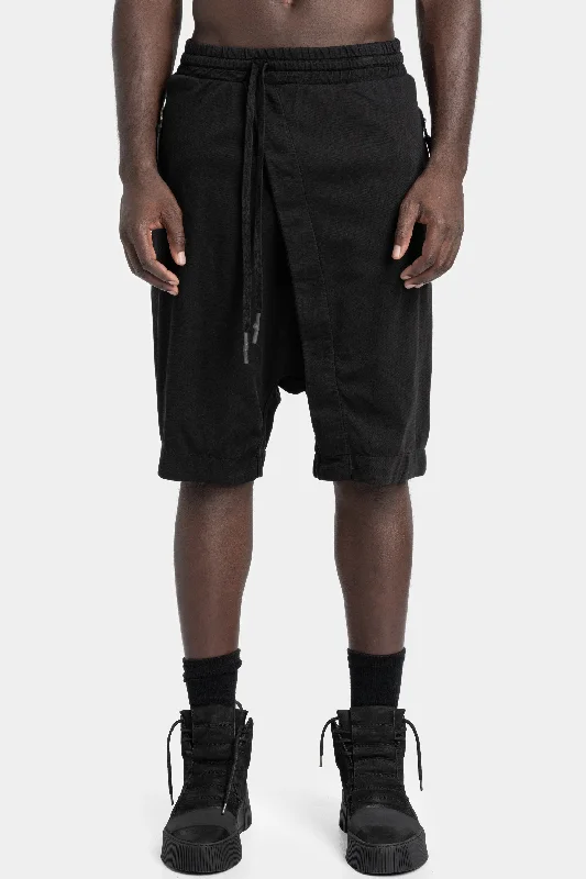 Men's pastel - colored cotton shorts for a spring - friendly outfit P34 - Drop crotch asymmetrical shorts Men's pastel - colored cotton shorts for a spring - friendly outfit P34 - Drop crotch asymmetrical shorts