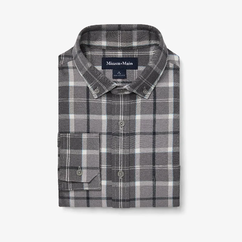 Plus Size Men's Italian - Made Silk Blend Dress Shirts in Navy Blue for a Sophisticated Appeal Pewter Timothy Plaid Plus Size Men's Italian - Made Silk Blend Dress Shirts in Navy Blue for a Sophisticated Appeal Pewter Timothy Plaid