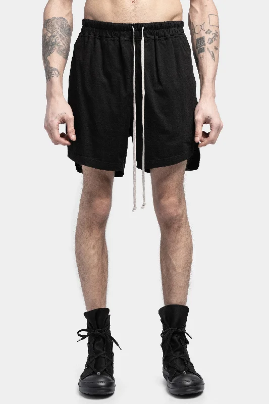 Men's side - stripe track shorts for a sporty running look    Phleg boxers
