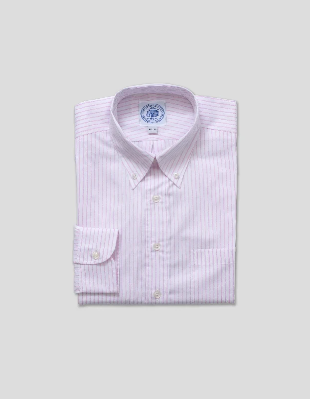 Plus Size Men's Italian - Made Silk Blend Dress Shirts in Navy Blue for a Sophisticated Appeal PINK STRIPE DRESS SHIRT Plus Size Men's Italian - Made Silk Blend Dress Shirts in Navy Blue for a Sophisticated Appeal PINK STRIPE DRESS SHIRT