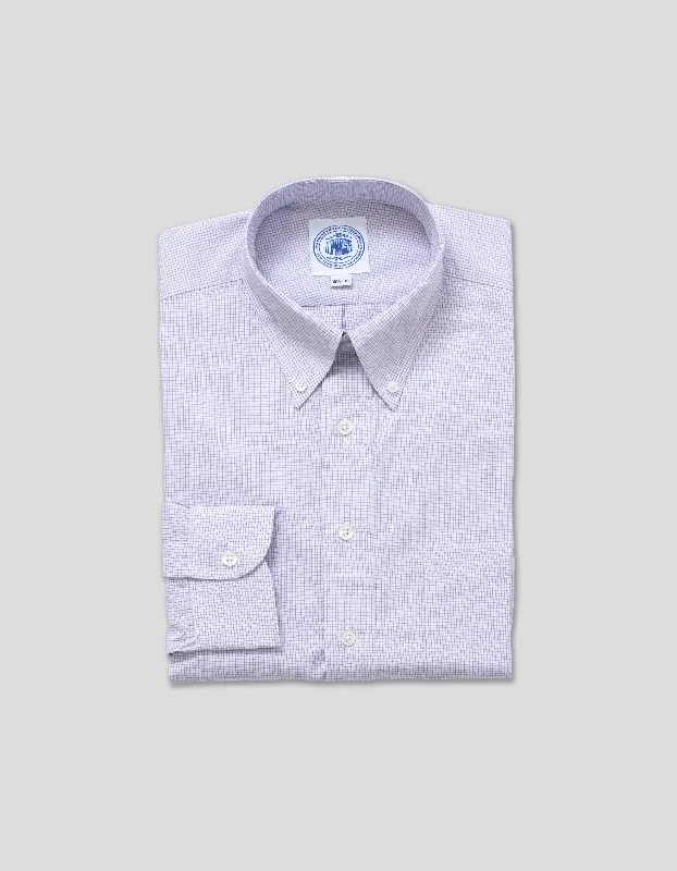 Men's Moisture - Wicking Dress Shirts in Charcoal for a Cool and Dry Feeling at Work PURPLE MINI GRAPH CHECK Men's Moisture - Wicking Dress Shirts in Charcoal for a Cool and Dry Feeling at Work PURPLE MINI GRAPH CHECK