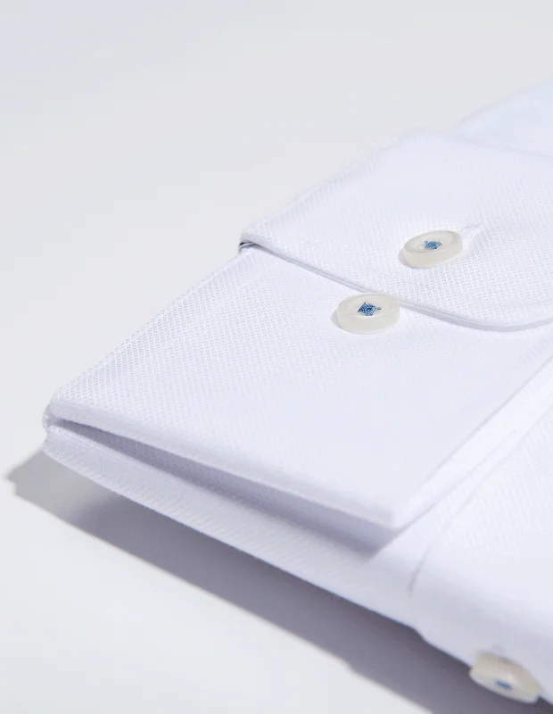 Plus Size Men's Italian - Made Silk Blend Dress Shirts in Navy Blue for a Sophisticated Appeal Royal Oxford - White Plus Size Men's Italian - Made Silk Blend Dress Shirts in Navy Blue for a Sophisticated Appeal Royal Oxford - White