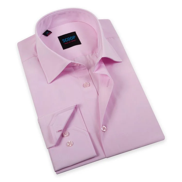  Scoop Dress Shirt - Grady/Pink