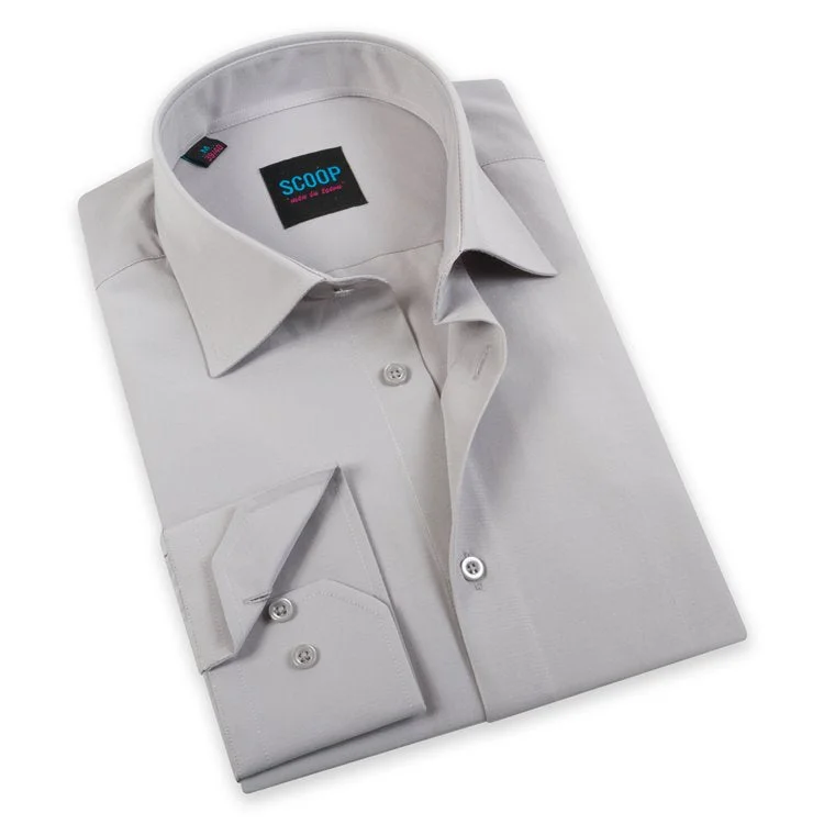 Men's Double - Cuff Dress Shirts in Burgundy with Monogramming Option for a Personalized Touch Scoop Dress Shirt - Grady/Silver Men's Double - Cuff Dress Shirts in Burgundy with Monogramming Option for a Personalized Touch Scoop Dress Shirt - Grady/Silver