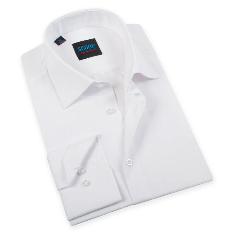 Plus Size Men's Patterned Dress Shirts in Subtle Checks for a Smart - Casual Office Ensemble Scoop Dress Shirt - Grady/White Plus Size Men's Patterned Dress Shirts in Subtle Checks for a Smart - Casual Office Ensemble Scoop Dress Shirt - Grady/White