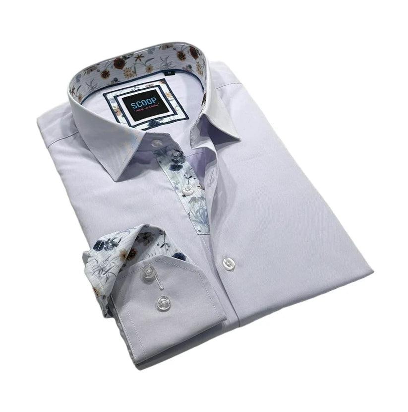 Plus Size Men's Paisley Print Dress Shirts in Burgundy for a Traditional and Elegant Look Scoop Dress Shirt - Novel 2/Lilac Plus Size Men's Paisley Print Dress Shirts in Burgundy for a Traditional and Elegant Look Scoop Dress Shirt - Novel 2/Lilac