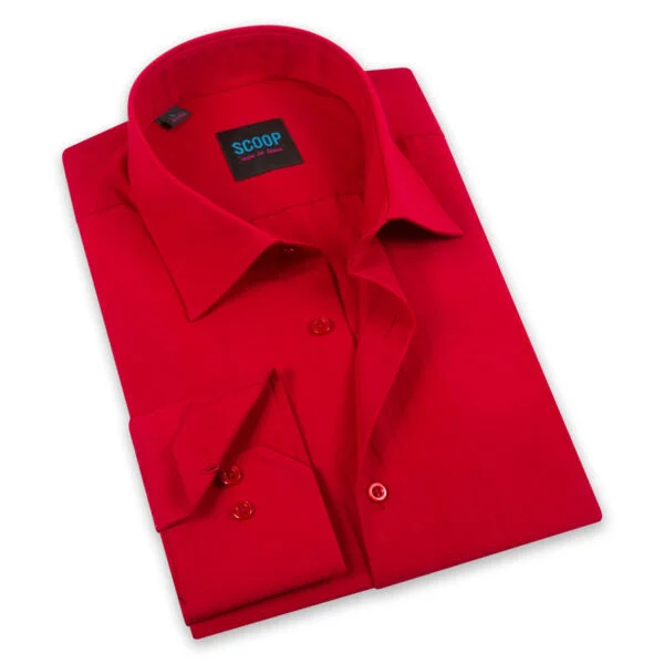 Men's French Cuff Dress Shirts in Charcoal Grey with Mother - of - Pearl Buttons for a Formal Occasion Scoop Dress Shirt - Grady/Red Men's French Cuff Dress Shirts in Charcoal Grey with Mother - of - Pearl Buttons for a Formal Occasion Scoop Dress Shirt - Grady/Red