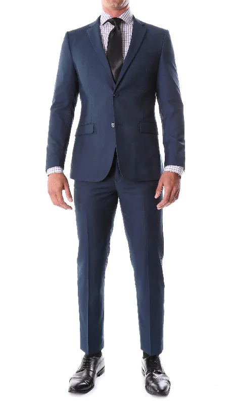 Men's Organic Cotton Casual Shirts with a Soft Handfeel for Everyday Comfort Oslo Collection - Slim Fit 2 Piece Suit Color Navy Men's Organic Cotton Casual Shirts with a Soft Handfeel for Everyday Comfort Oslo Collection - Slim Fit 2 Piece Suit Color Navy