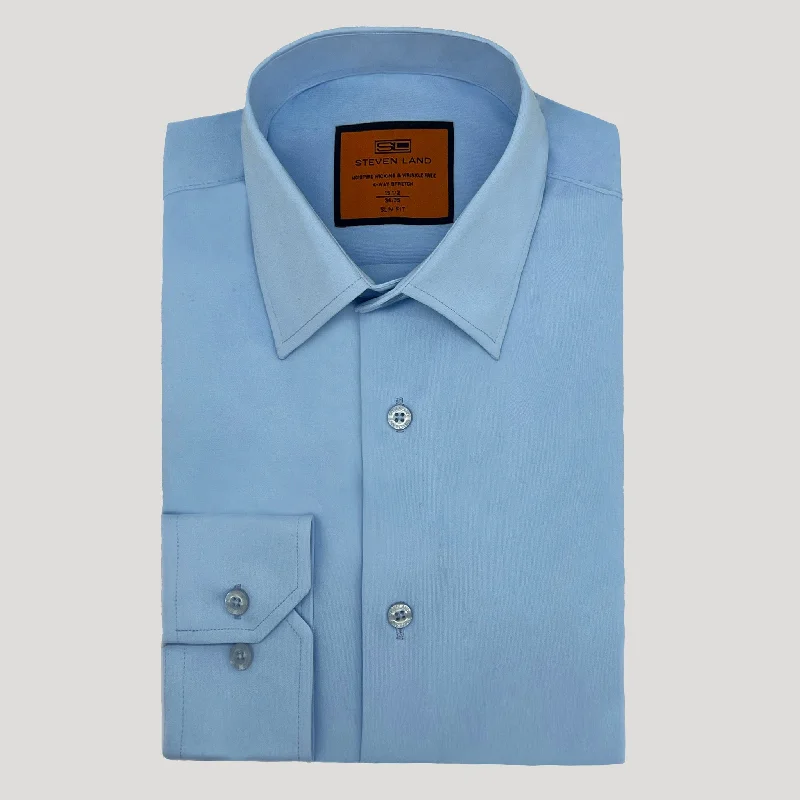 Plus Size Men's Striped Dress Shirts in Navy and White for a Nautical - Inspired Style 4 Way Stretch Travel Dress Shirt | Barrel Cuff | Point Collar | Slim Fit | Blue Plus Size Men's Striped Dress Shirts in Navy and White for a Nautical - Inspired Style 4 Way Stretch Travel Dress Shirt | Barrel Cuff | Point Collar | Slim Fit | Blue